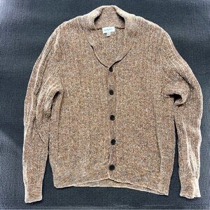 Goodfellow & Co Men's Brown Marled Shawl Collar Cardigan
